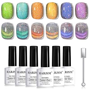 rainbow glitter nail polish gel cat eyes gel polish cat eye magnet for nails