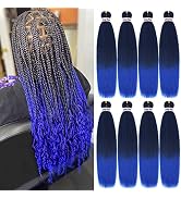 Liang Dian Pre-Stretched Braiding Hair 12 Inch 8 Packs Hot Water Setting Synthetic Hair Crochet B...