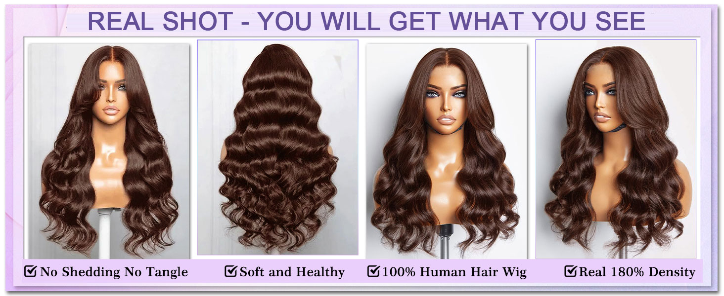 Brown Body Wave Human Hair Wig