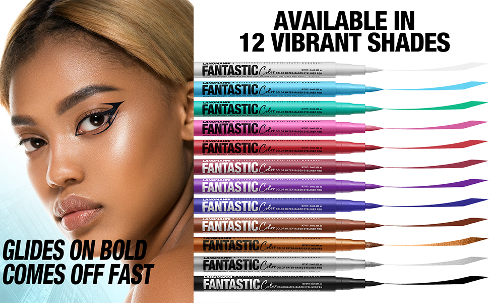 LANGMANNI 12 Colors Matte Liquid Eyeliner Set