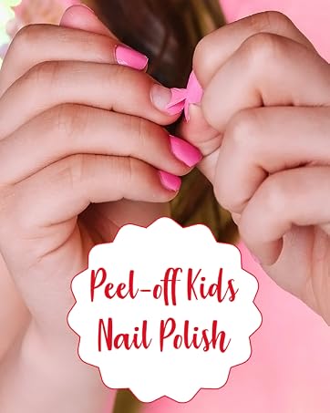Miss Nella Peel off nail polish, blue nail polish, kids nail polish for girls, gold nail polish