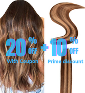 Tape in Hair Extensions Remy Human Hair Extensions Skin Weft Tape Chocolate Brown/Light Blonde