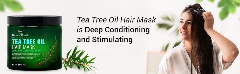 botanic hearth tea tree oil hair mask masque treatment deep conditioner dry scalp damage natural top