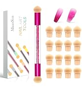MelodySusie Nail Sponge Pen for Ombre Gradient, Double Ended Sponge, 16pcs Replaceable Sponge for...