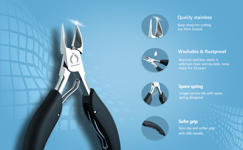 Ingrown toenail clipper for thick