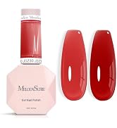 MelodySusie Red Gel Nail Polish, 0.5Fl.oz Jeweliver Jelly Nail Polish Translucent Cherry Red Deep...