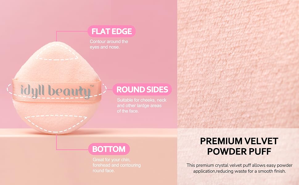premium velvet powder puff