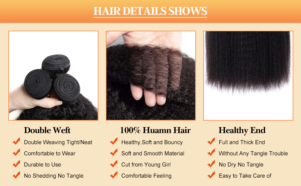 Kinky Straight Bundles Human Hair