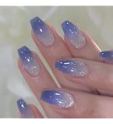Short Press on Nails Coffin Fake Nails with Cat Eye Designs Acrylic Nails Press ons Glossy Glue o...