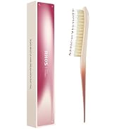RHOS Boar and Nylon Bristle Hair Brush, Teasing Slick Back Brush with Rat Tail Pick for Hair Styl...