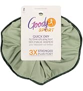 Goody Sport Forever Hair Scrunchies - 2 Ct, Blue & Green, 3X Stronger, Sport-Level Grip for Worko...