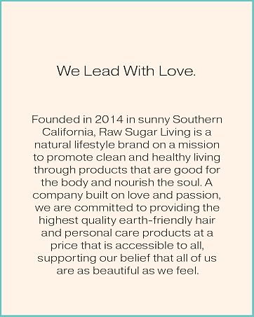 We lead with love raw sugar nourish damage balance revive straighten moisturize dry frizz hair