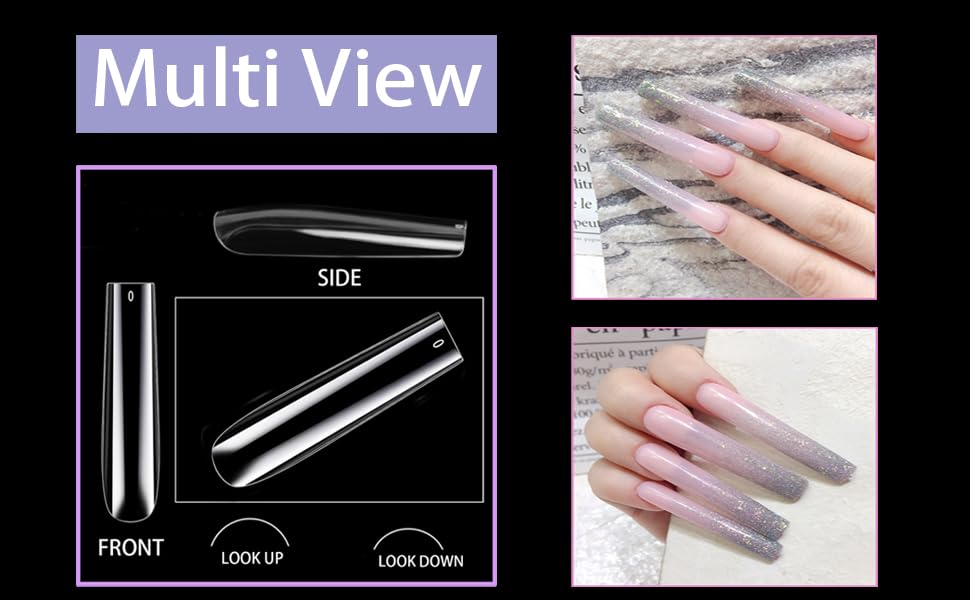 3XL Tapered Square Full Cover Nail Tips