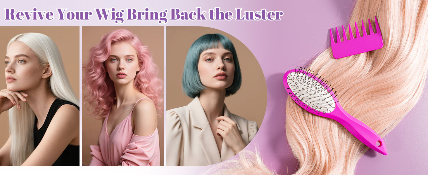 Stylemate wig brushes for synthetic hair