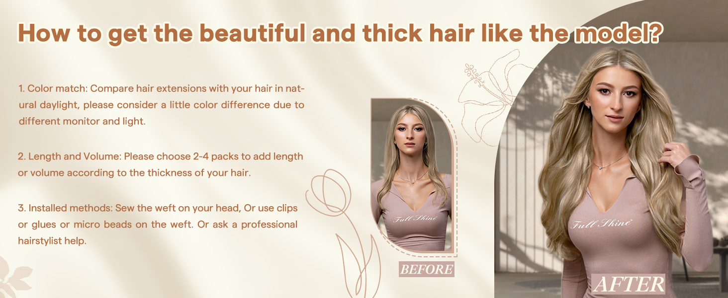 hand tied weft extensions