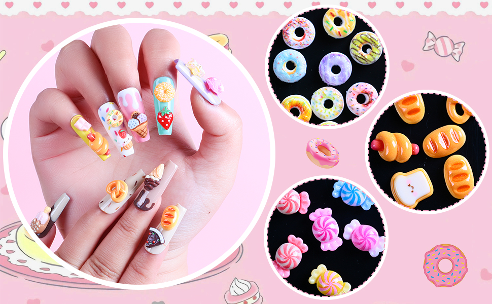 nail charms and gems