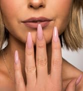 French Pink Sculpt acrylic gel nails on a client with perfectly manicured hands