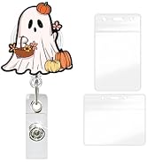 YIHONGYAN Halloween Badge Reel ID Badge Holder Retractable Badge Clips Swivel Clip Cute Badge Hol...