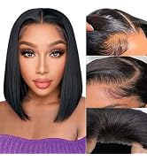 Wear and Go Glueless Bob Wig Human Hair Pre Plucked Pre Cut 4X4 HD Lace Closure Bob Wigs Human Ha...