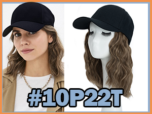 Adjustable Long Curly Hairpiece Replacement Wigs in Hat for Girls