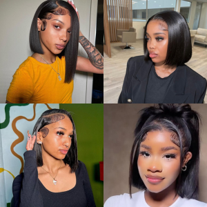 human hair short bob wigs can be restyled