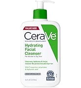 CeraVe Hydrating Facial Cleanser, Moisturizing Face Wash For Dry Skin, Hyaluronic Acid + Ceramide...