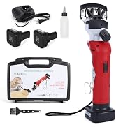 DUCKBOY Cordless Sheep Shears Clippers, Rechargeable Animal Pet Hair Clipper Groomer Shears 380W ...