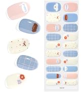 KING HORSE Semi Cured Gel Nail Strips Long Lasting Semi-Cured Gel Nail Stickers Waterproof Semicu...