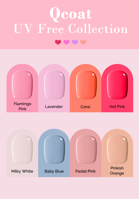 qcoat fully cured gel nail strips stickers full nail wraps gift girls women summer uv free no lamp