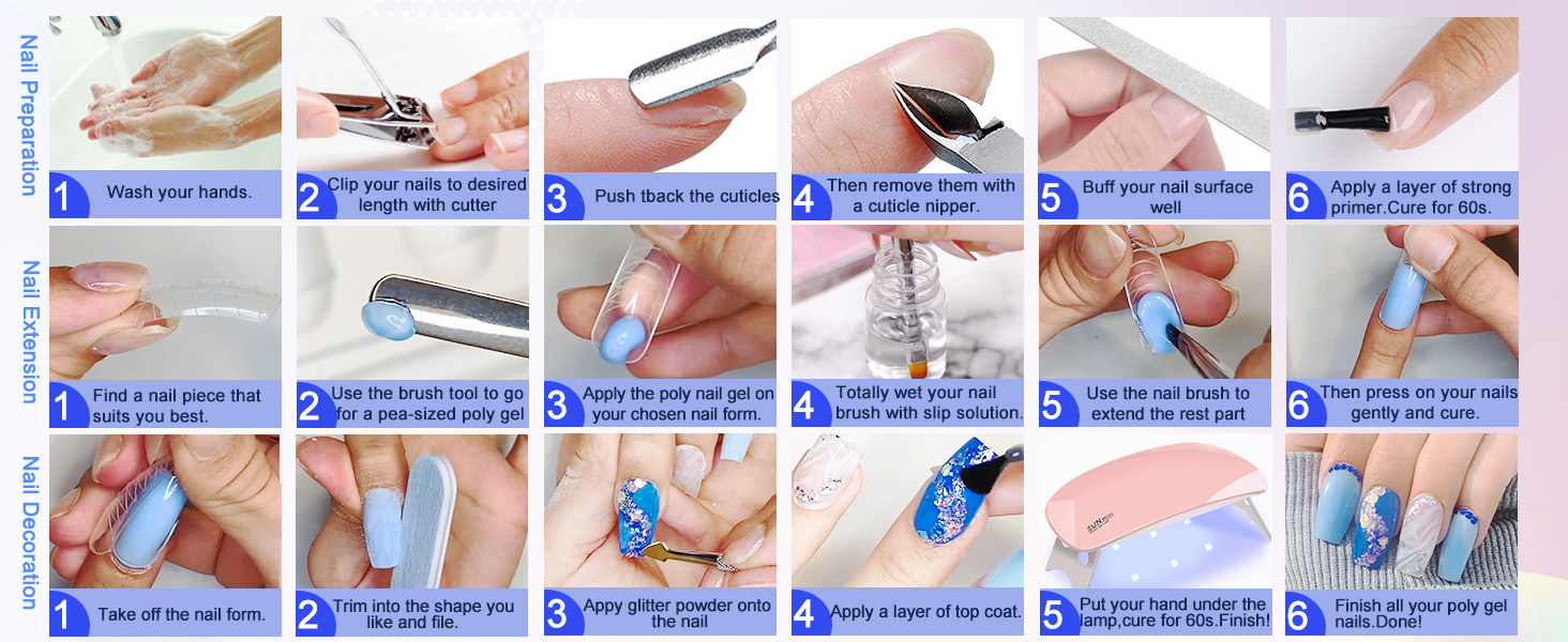 kit de polygel para uñas