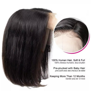 short bob wig pre plucked with baby hair