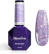 MelodySusie Galaliver Glitter Gel Nail Polish, 15ML Sparkly Shimmer Gel Polish Soak Off UV LED Cu...