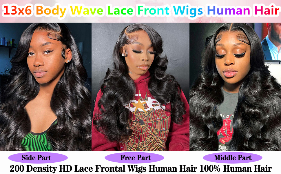 13x6 HD Lace Front Wigs Human Hair Pre Plucked 