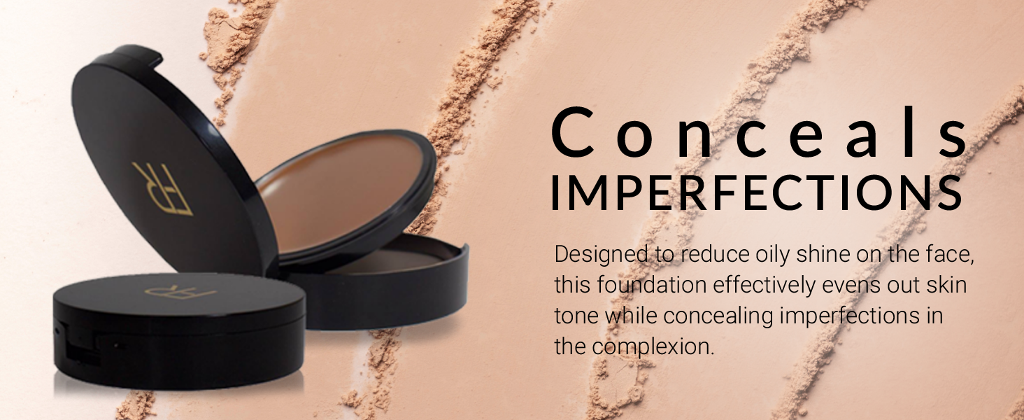 Flori Roberts Cream To Powder Foundation For Dark Skin Tones Covers Spots and Uneven skin tone