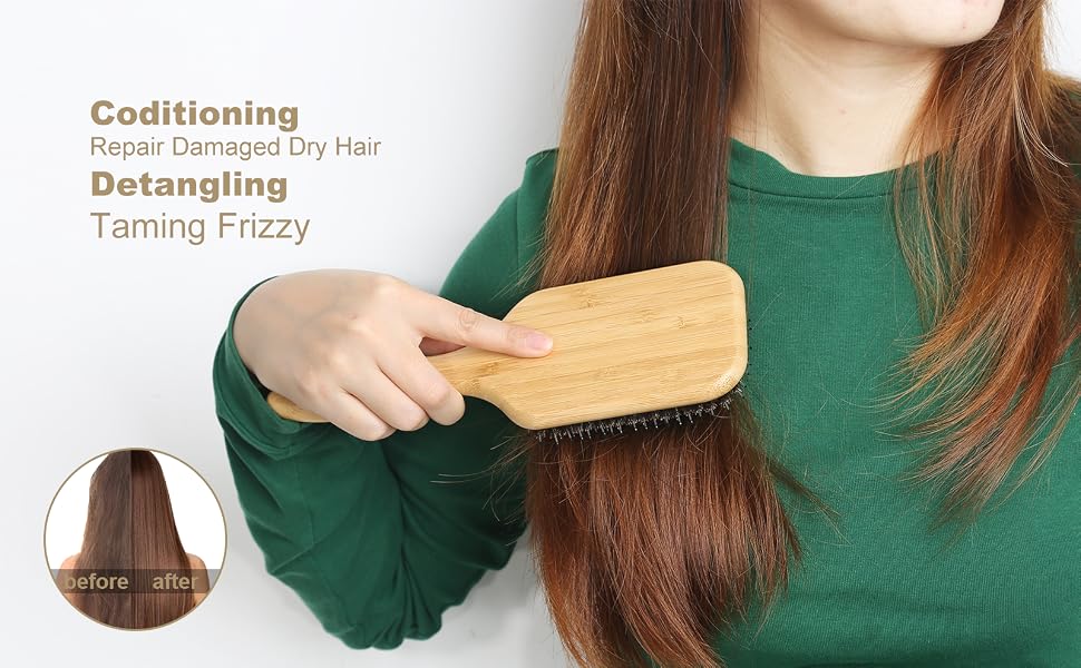 boar bristle hair brush paddle brush