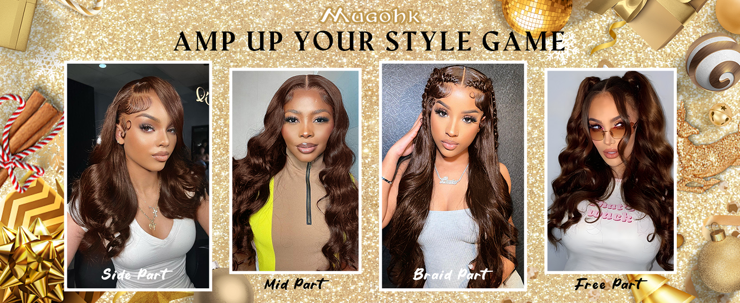 brown wig