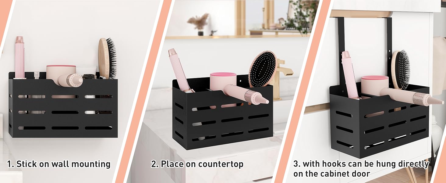 Hair Dryer Holder,3 in 1 Hair Tool Organizer