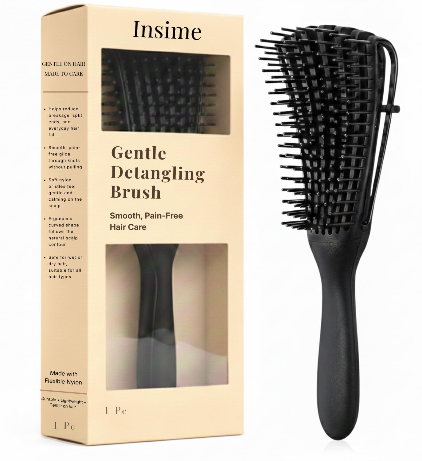 Fox Hedgehog Owl Hair Brush Detangler Brush with Nylon Bristle for Thick Curly Thin Long Short Wet or Dry Hair Adds Shine and Makes Hair Health Paddle Hairbrush for Women Men