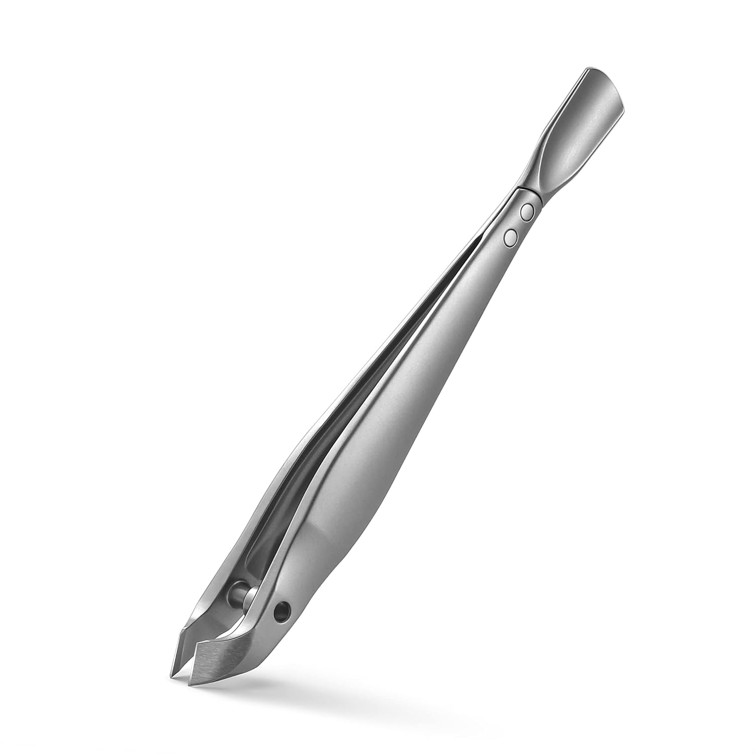 FVION Cuticle Nipper with Pusher, 2 in 1 Cuticle Trimmer with Pouch, Slim Portable Cuticle Tool (1PCS)