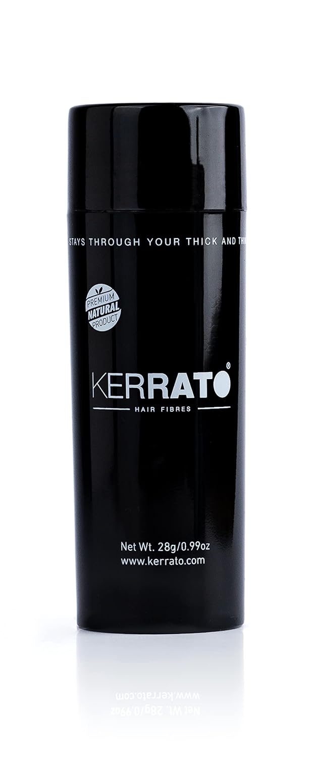 Hair Building Fibers, Professional Hair Fibres Conceals And Covers Up Roots With Pump Spray Applicator For Women And Men Best Hair Thickening Products (Black)