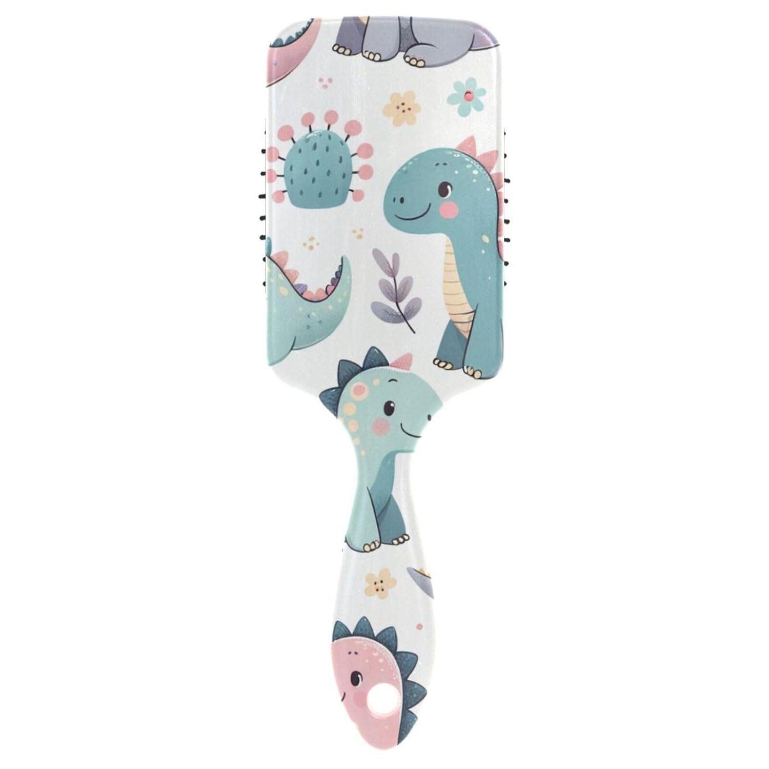Hairbrush, Air Cushion Massage Comb for Pink Cute Dinosaurs Hair Brush Anti Static With Nylon Pin For Men Women Girls Ladies Dry Curly Damaged Hair