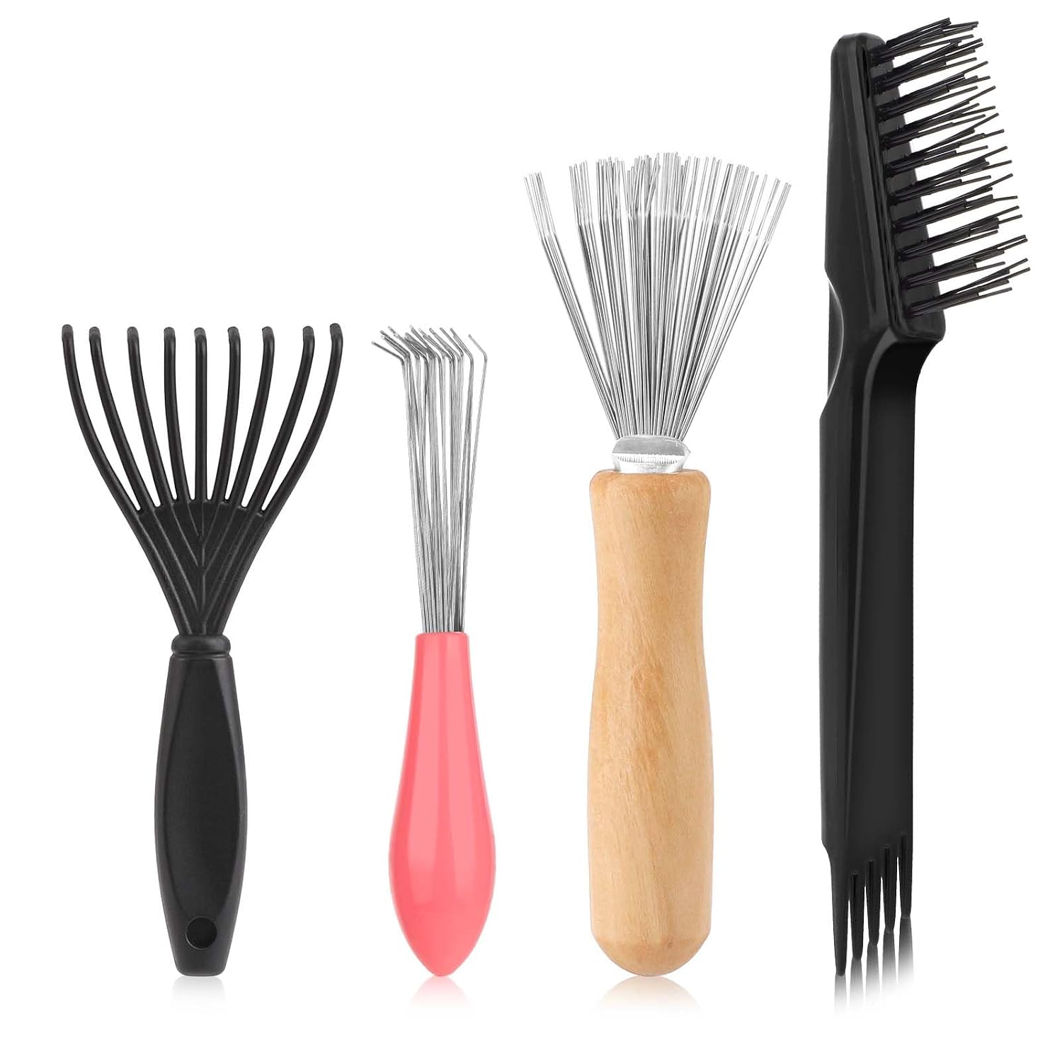 Hairbrush Cleaner Tool, Mini Comb Cleaner Brush, Hair Brush Rake Set, Compact Dirt Remover, Portable Hairbrush Cleaner, Grooming Tool for Removing Hair Dust Accessories