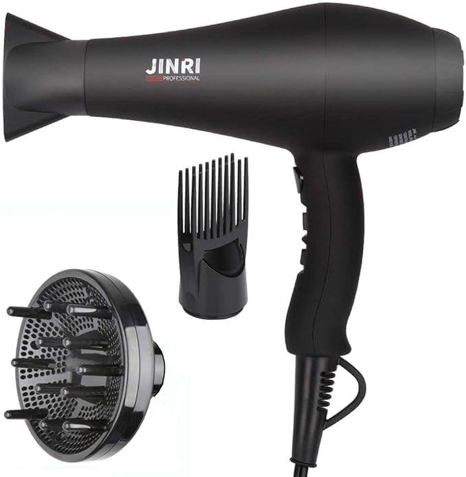 Ionic Hair Dryer 1875w,Fast Dry Low Noise Professional Salon Blow Dryer, Pro Ion Hairdryer with Diffuser/Concentrator for Curly,Straight (Mint Green)