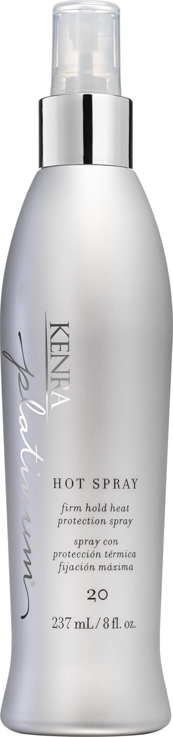 Kenra Platinum Hot Spray 20 | Heat Protection Styler | Long-Lasting, Firm Hold | Adds Vibrant Shine | Humidity & Thermal Protection | Clean Release From Heated Tools | All Hair Types
