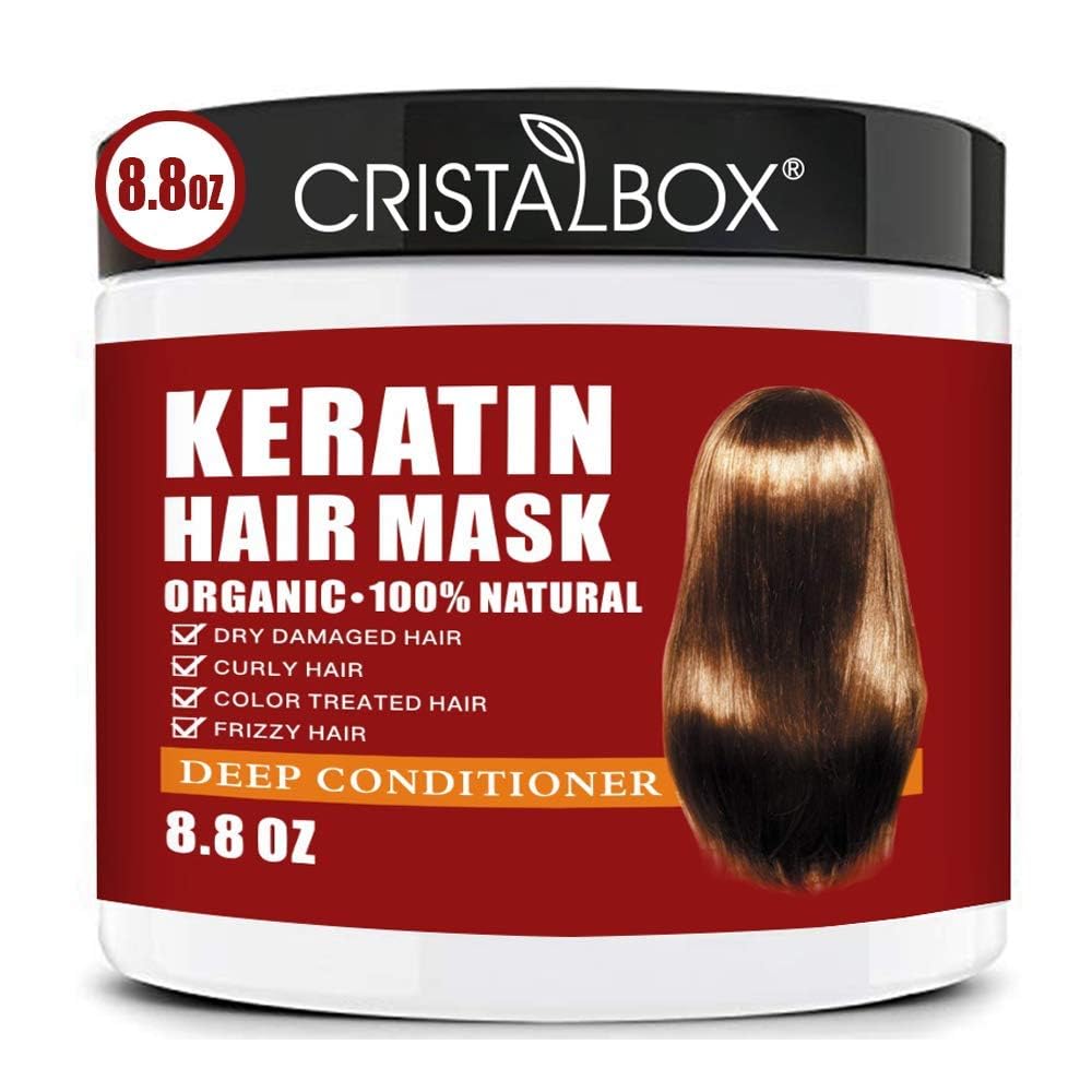 Keratin Hair Mask,Deep Repair Damage Root, 250ml Mask for Dry Damaged Hair,Hair Treatment & Scalp Treatment,Natural Deep Conditioner Hydrating Masque