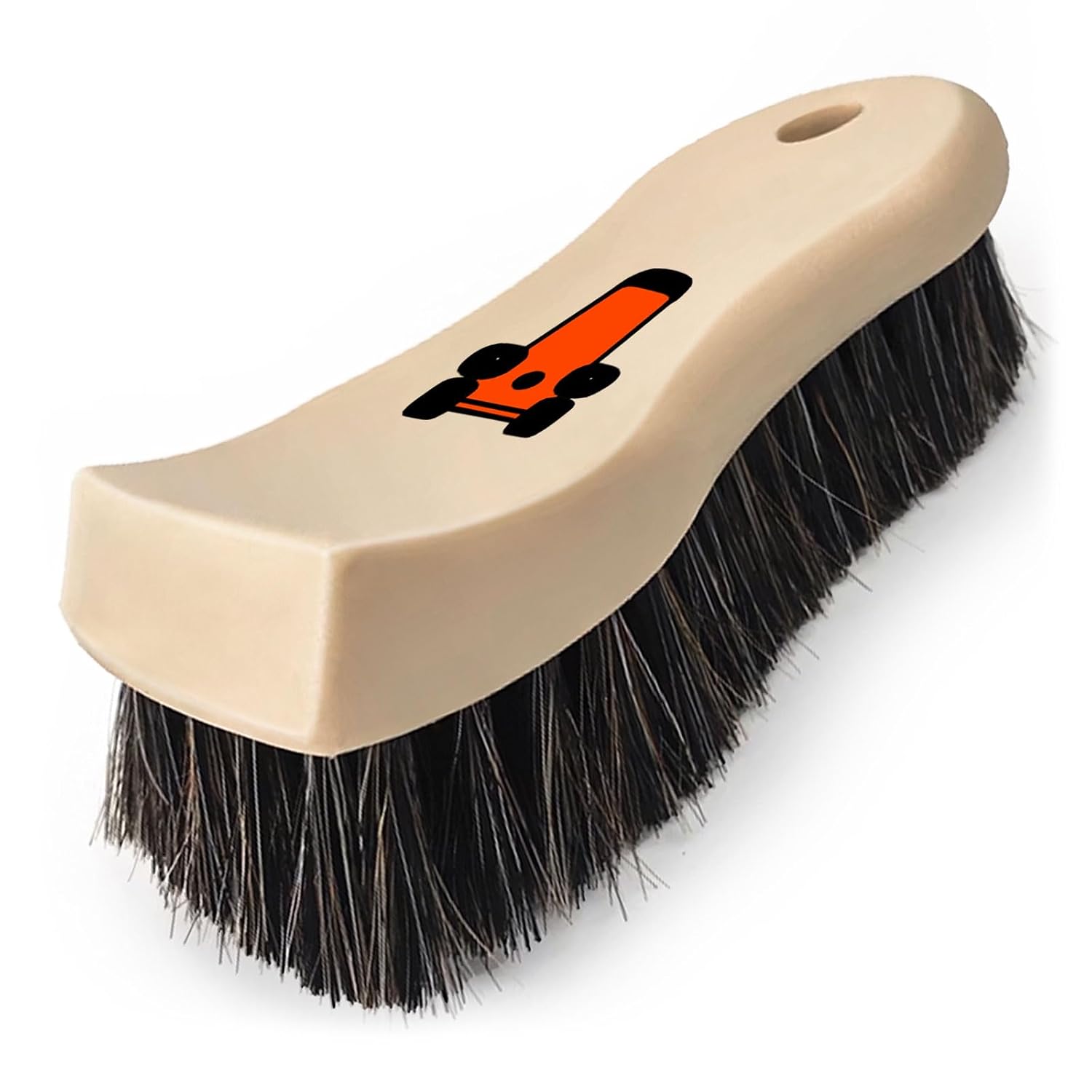 Leather Cleaning Brush, Long Bristle Horse Hair Car Cleaning Brush for Car Interior Leather Seat and Home Furniture