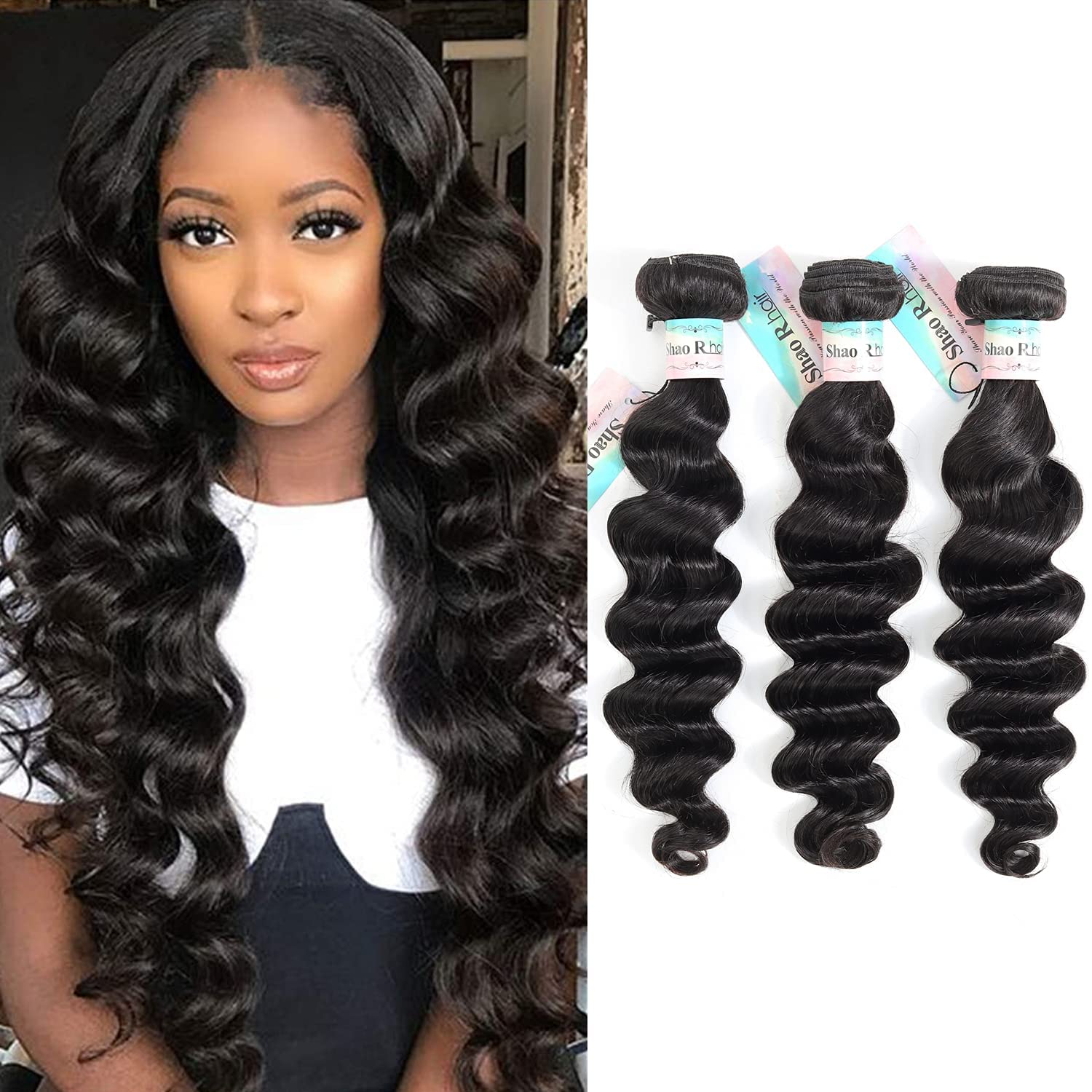 Loose Wave Vigin Human Hair Bundles Brazilian One Bundle 28inch Natural Color for Women Real Single Virgin 10A Grade 100% Unprocessed Human Hair Extension