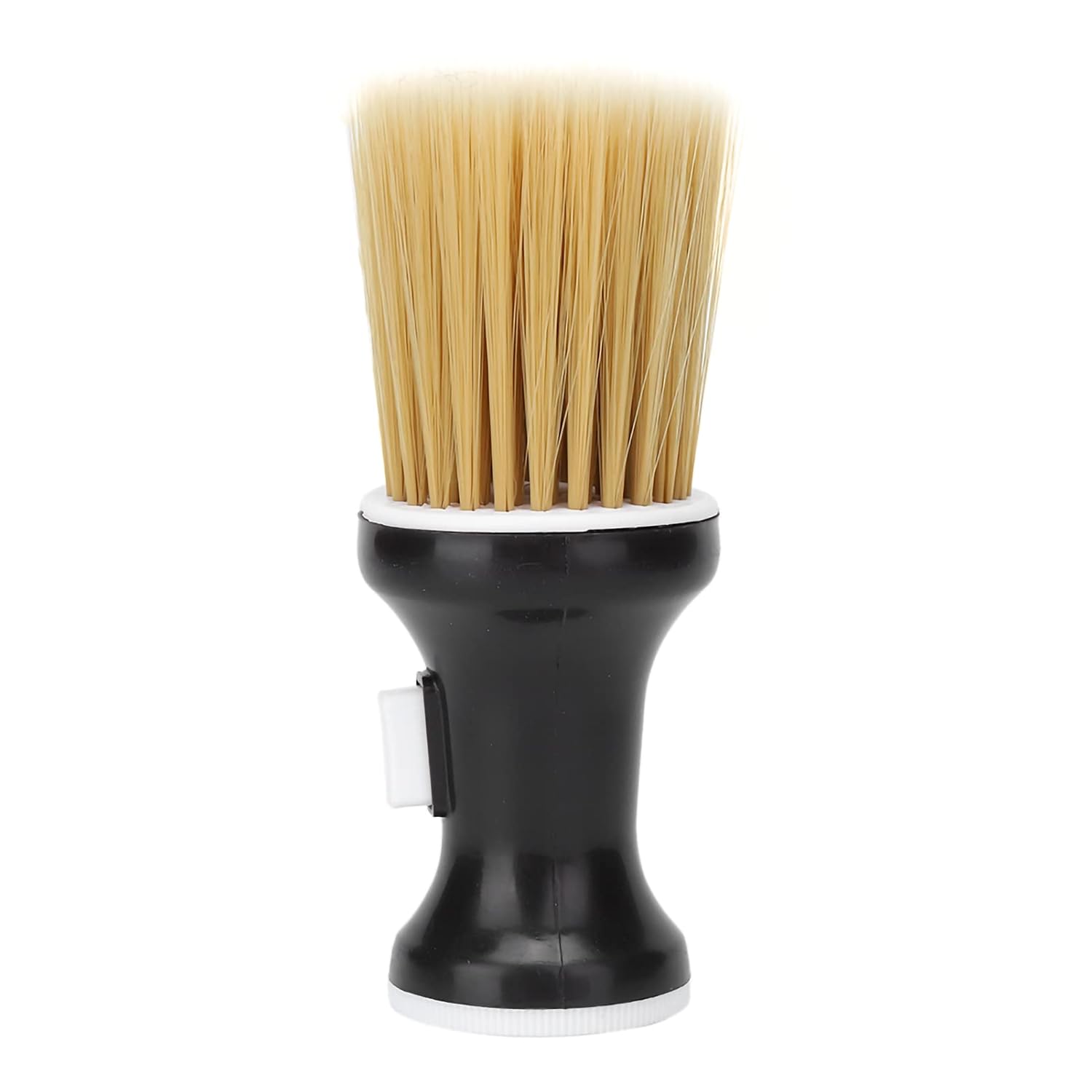 Neck Duster, Hairdressing Powder Storage Styling Dust Cleaning Brush, Fine and Soft Nylon Hair, Ergonomic Round Handle Barber Brush (Black)