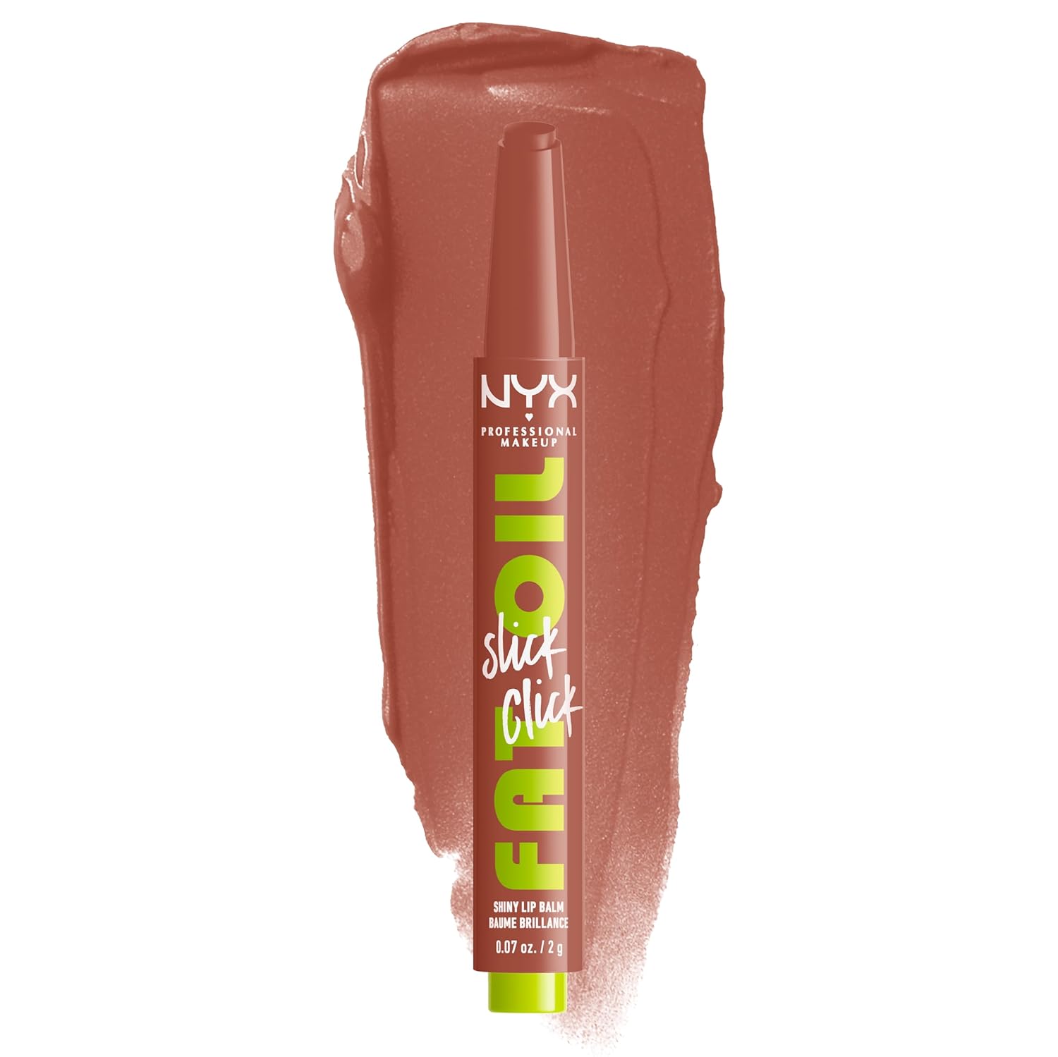 NYX Professional Makeup Fat Oil Slick Click Vegan Lip Balm Bundle - Lightweight, Buildable Pigmented Formula Provides 12hr Hydration - Hits Different & Main Character