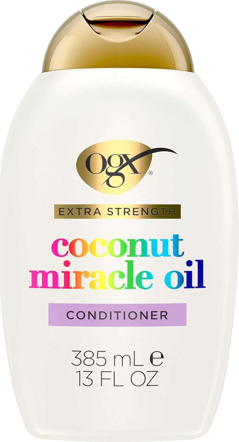 OGX Extra Strength Damage Remedy + Coconut Miracle Oil Conditioner for Dry, Frizzy or Coarse Hair, Hydrating & Flyaway Taming Conditioner, Paraben-Free, Sulfate-Free Surfactants, 25.4 Fl Oz